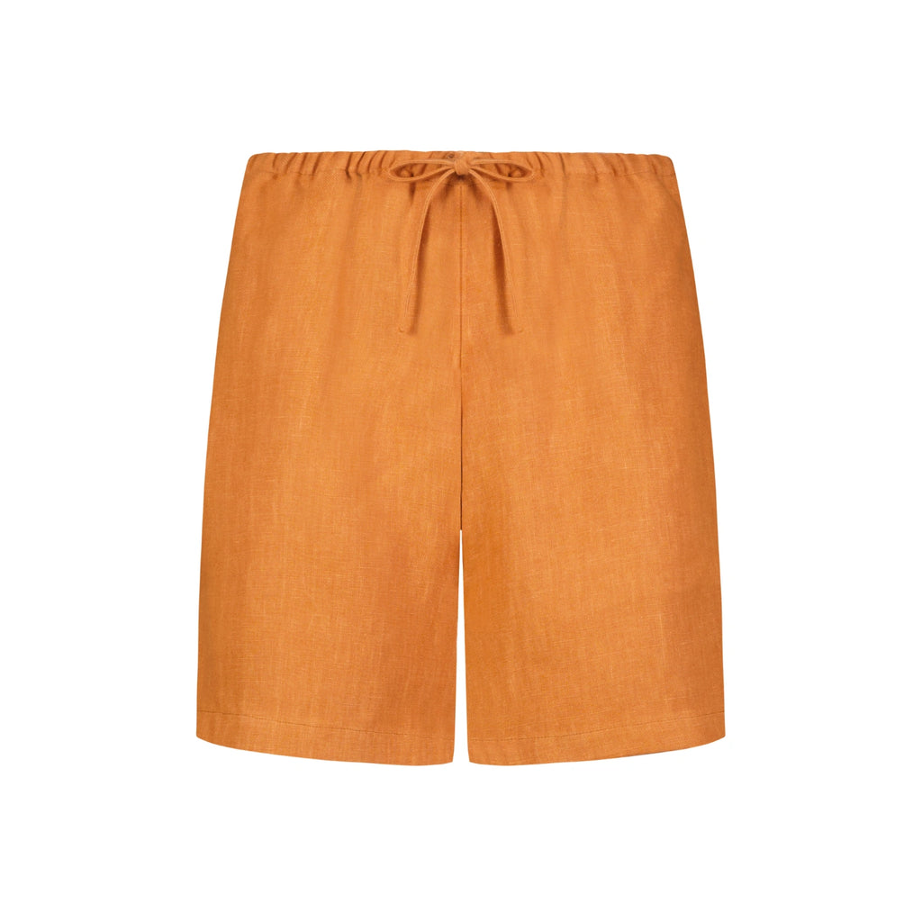 Callum Short Linen Fleshy ocre 